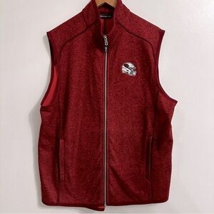 CUTTER AND BUCK Arizona Cardinals RED MAINSAIL full zip vest NWOT